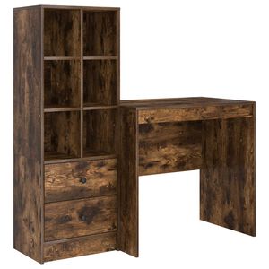 vidaXL Birou Stejar fumuriu 125,5 x 50 x 127 cm 2 buc.