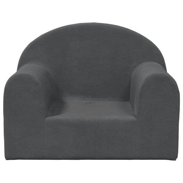 vidaXL Canapea pentru copii, antracit, pluș moale