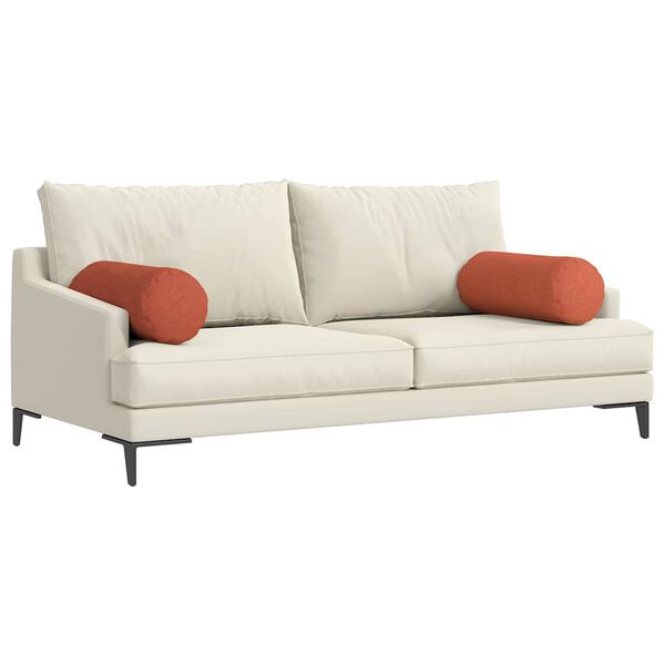 vidaXL Perne Bolster 2 pcs Roșu portocalie &Oslash; 25 x 70 cm