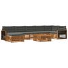 vidaXL Set de canapele de exterior 8 buc. Natural și Antracit