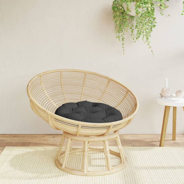 vidaXL Pernă rotundă negru, &Oslash; 60 x11 cm, țesătură Oxford