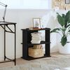vidaXL Bibliotecă cu 3 niveluri, negru, 60x30x60 cm, lemn prelucrat