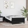 vidaXL Saltea cu arcuri buzunar, fermitate medie, negru, 90x200x20 cm, textil