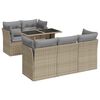 vidaXL Set canapele de grădină cu perne, 6 piese, bej, poliratan