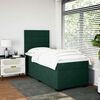 vidaXL Pat box spring cu saltea, verde &icirc;nchis, 90x190 cm, catifea