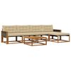 vidaXL Set de canapele de exterior cu pernă 6 pcs Natural și Bej