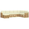 vidaXL Set de canapele de exterior 8 pcs Alb și crem