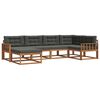 vidaXL Set de canapele de exterior 6 buc. Natural și Antracit