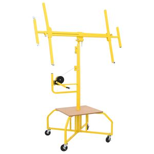 vidaXL Ridicător de gipscarton Manual Galben 300 x 107 x 330 cm Oțel