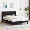 vidaXL Cadru de pat cu headboard Negru 140 x 200 cm Catifea