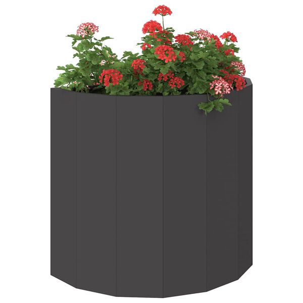 vidaXL Jardinieră Negru 60 x 30 x 50 cm Oțel