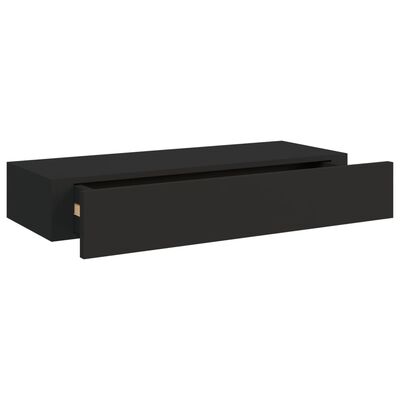 vidaXL Dulap de perete cu sertar, negru, 60x23,5x10 cm, MDF