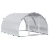 vidaXL Căsuță pentru pui Argintiu 200 x 150 x 100 cm Oțel Galvanizat