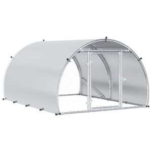 vidaXL Căsuță pentru pui Argintiu 200 x 150 x 100 cm Oțel Galvanizat
