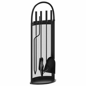vidaXL Set scule pentru șemineu, 5 piese, 23x15x66 cm, oțel