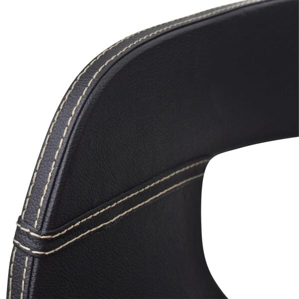 vidaXL Scaune de bucătărie 4 buc, negru, lemn curbat & piele ecologică