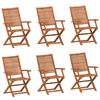 vidaXL Scaune pliabile 6 buc 57x66x95 cm lemn masiv de salc&acirc;m