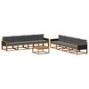 vidaXL Set de canapele de exterior cu pernă 9 pcs Natural și Antracit