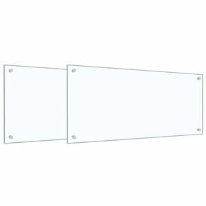 vidaXL Panou de bucătărie 2 buc. Transparent 90 x 40 cm