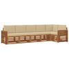 vidaXL Set de canapele de exterior 6 buc. Natural și Bej Poliester