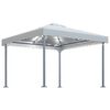 vidaXL Pavilion cu șiruri de lumini LED, crem, 300x300 cm, aluminiu