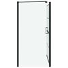 vidaXL Ecran de baie pentru duș Negru și transparent 116 x 68 x 128 cm