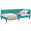 vidaXL Cadru de pat colțar cu headboard Turcoaz 90 cm x 190 cm Catifea