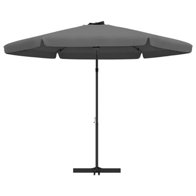 vidaXL Umbrelă soare de exterior, stâlp din oțel, antracit, 300x250 cm