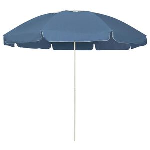 vidaXL Umbrelă de soare de plajă, albastru, 240 cm