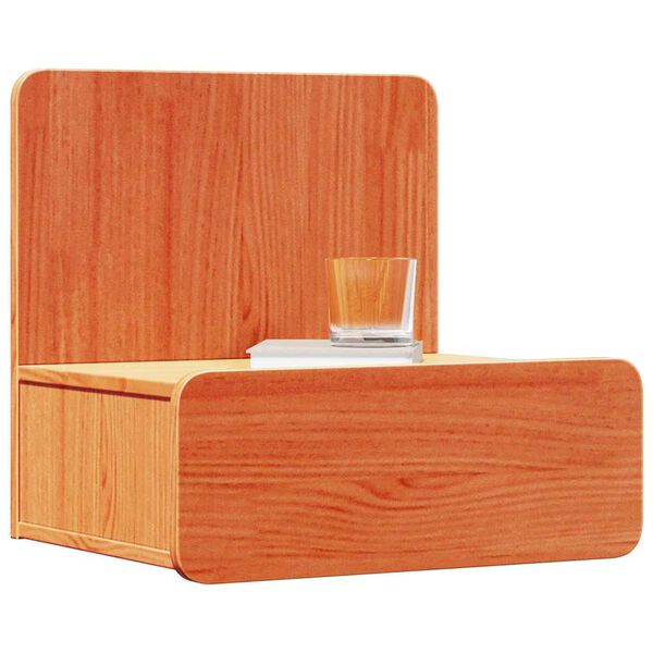 vidaXL Noptieră Maroniu cerat 44 x 32,5 x 40 cm Lemn masiv de pin