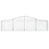 vidaXL Coșuri gabion arcuite 9 buc, 200x30x40/60 cm, fier galvanizat