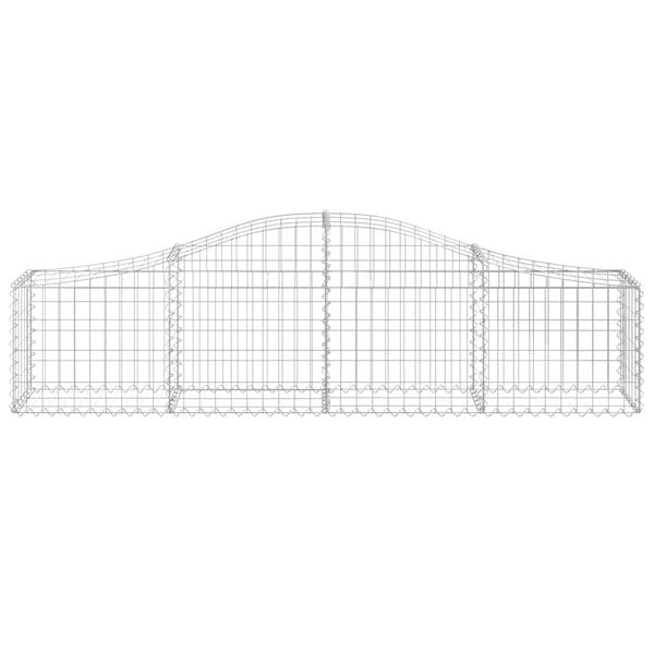 vidaXL Coșuri gabion arcuite 9 buc, 200x30x40/60 cm, fier galvanizat