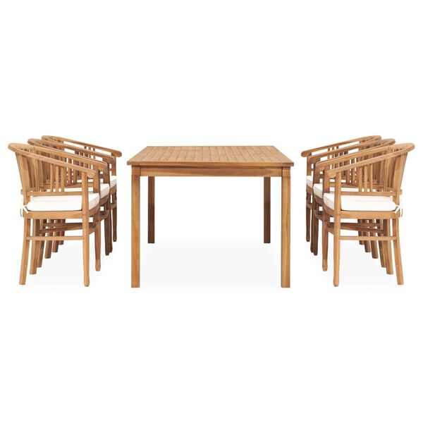vidaXL Set mobilier de grădină cu perne, 7 piese, lemn masiv de tec