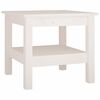 vidaXL Masă de cafea albă 45x45x40 cm, lemn masiv de pin