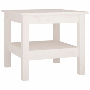 vidaXL Masă de cafea albă 45x45x40 cm, lemn masiv de pin