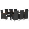 vidaXL Set mobilier de grădină cu perne, 9 piese, negru