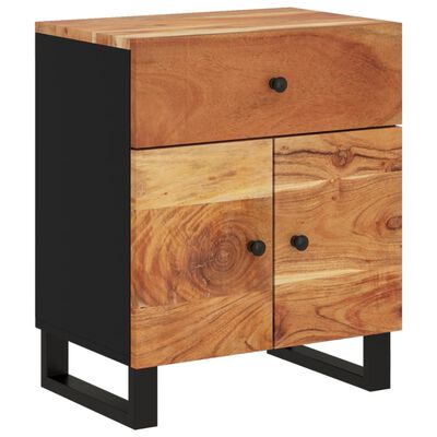vidaXL Noptieră, 50x33x60 cm, lemn masiv acacia și lemn prelucrat