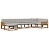 vidaXL Set de canapele de exterior 7 buc. Natural și gri deschis