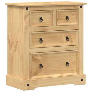 vidaXL Dulap cu sertare &bdquo;Corona&rdquo;, 80x43x91 cm, lemn masiv de pin