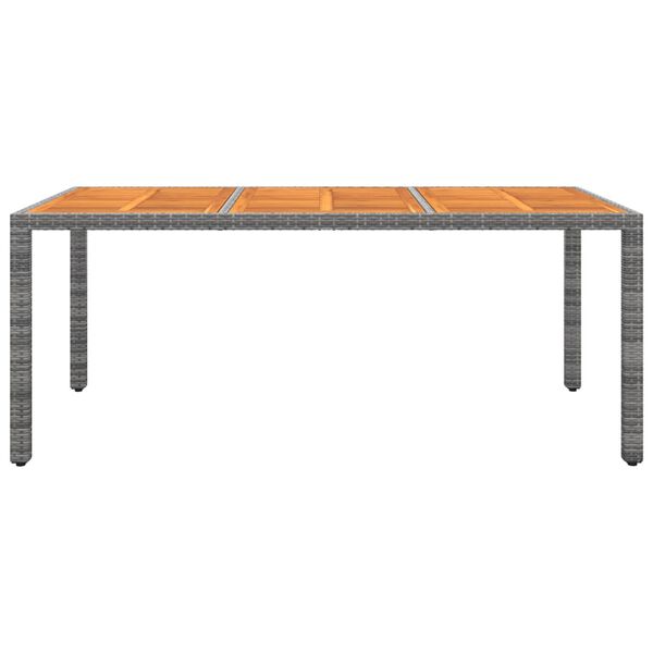 vidaXL Set mobilier de grădină, 9 piese, gri, poliratan