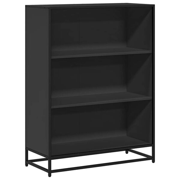 vidaXL Bibliotecă, negru, 80,5x35x107,5 cm, lemn prelucrat