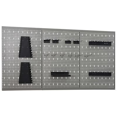 vidaXL Panouri pentru scule de perete, 3 buc., 40 x 58 cm, oțel