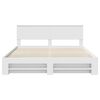 vidaXL Cadru de pat cu headboard Alb 200 x 200 cm Lemn compozit
