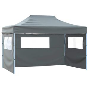 vidaXL Cort pliabil cu 3 pereți, 431x291x315 cm, antracit