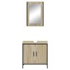 vidaXL Set mobilier de baie, 2 piese, stejar sonoma, lemn prelucrat