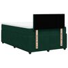 vidaXL Pat box spring cu saltea, verde &icirc;nchis, 120x200 cm, catifea