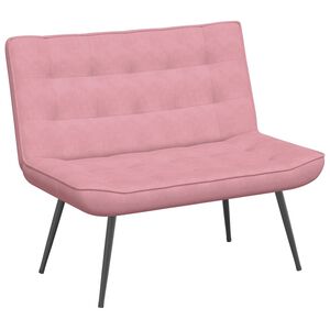 vidaXL Bancă roz 110x74x84 cm catifea