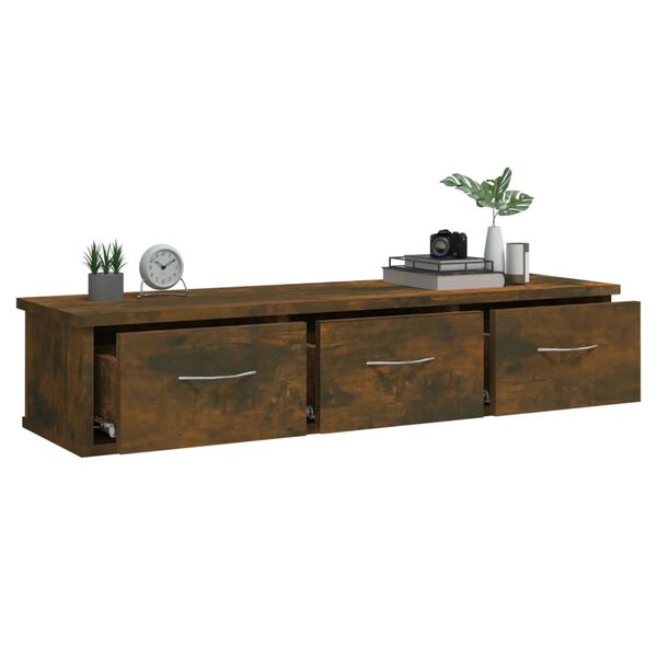 vidaXL Dulap de perete stejar fumuriu 88x26x18,5 cm lemn prelucrat