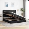 vidaXL Pat cu saltea și spațiu de depozitare Negru 160 x 200 cm