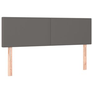 vidaXL Tăblii de pat, gri, 144x5x78/88 cm, piele ecologică